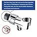 YOO.MEE Adjustable Shower Arm Bracket for Handheld Shower Head, 360° Swivel POM Ball Joint, Large Angle Adjustable Shower Holder, Chrome Finish