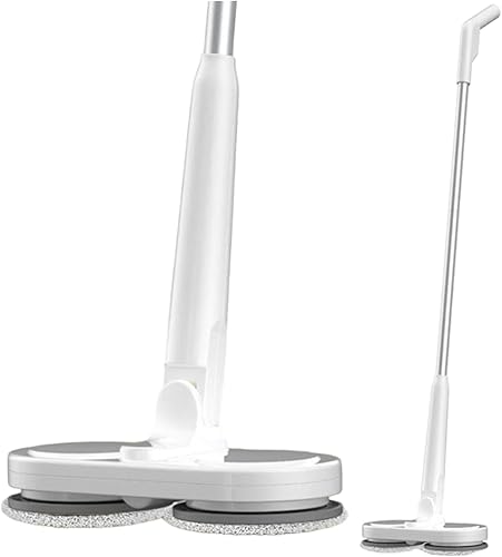 Cordless Electric Spin Mop and Scrubber, Ultra Lightweight for Easy Floor Cleaning, Multi-Surface Dry & Wet Use Under Furniture, Ideal for Home,