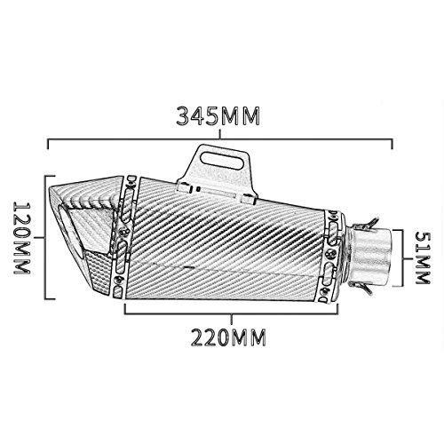 Istunt Slip On Motorcycle Full Exhaust System Stainless Steel Middle Link Tube Headers Muffler With Db Killer For Kawasaki Z900 2017-2019 Modified Blue - Exhaust Set Carbon Fiber Tips #TOP2