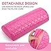 Nail Pillow Hand Rest for Nails, Washable PU Leather Nail Armrest Detachable Manicure Hand Pillow Cushion Nail Art Accessories Tool for Nails Tech (Rose Red)