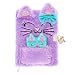 Claire's Girl's Plush Animal Diaries with Lock and Keys (Purple Kitty)