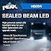 PEAK H6054 Sealed Beam 6000K LED Headlight