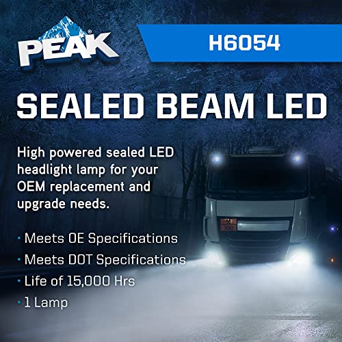PEAK H6054 Sealed Beam 6000K LED Headlight by PEAK - Image 2