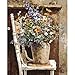 CaptainCrafts New Paint by Numbers 16x20" for Adults, Kids LINEN Canvas - Wild Flowers Pots Chair (With Frame)