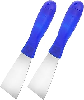 Putty Knife, 2 PCS 2 Inch Stainless Steel Scraper, Plastic Handle Spackle Knives for Drywall, Decals, Wall paper, Patchin...