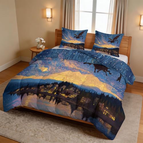 Edredón sin funda nórdica 220x240 de verano azul con dos fundas de almohada 6