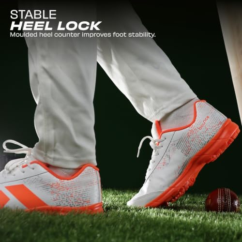 Image of Nivia Bounce Cricket Shoes | Mesh & TPU Upper | Cushioned EVA Insole | Durable PVC Outsole | Cricket Shoes for Men | Lightweight| Sports Shoes