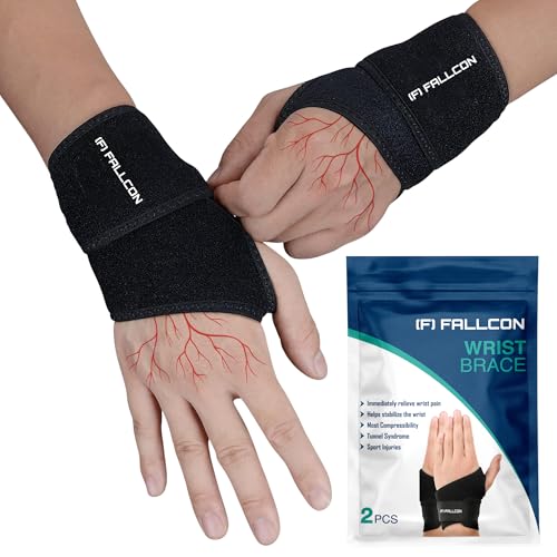 Muñequera Tendinitis Muñeca Tunel Carpiano (2PCS) - Muñequeras Metacarpiana Deportiva Transpirable de Neopreno Ajustable Elastica - Para Muñeca Abierta,Esguince de Muñeca,Artritis,Fracturas.