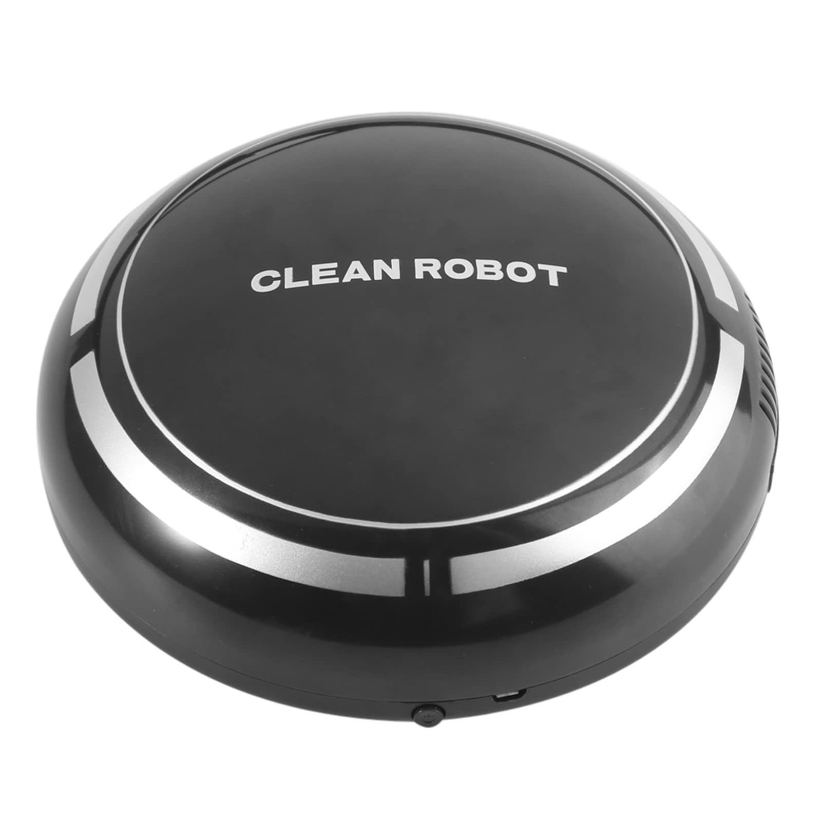 Robot Vacuum Cleaner,USB Rechargeable Smart Automatic Robotic Household Floor Cleaner Dust Sweeping Machine for Pet Hair,Hard Floor and Low Pile Carpet(Black)
