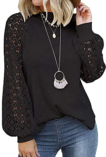 Image of Women Blouses and Tops Black White Colorblock Bell Sleeve Cold Shoulder Top Shirt
