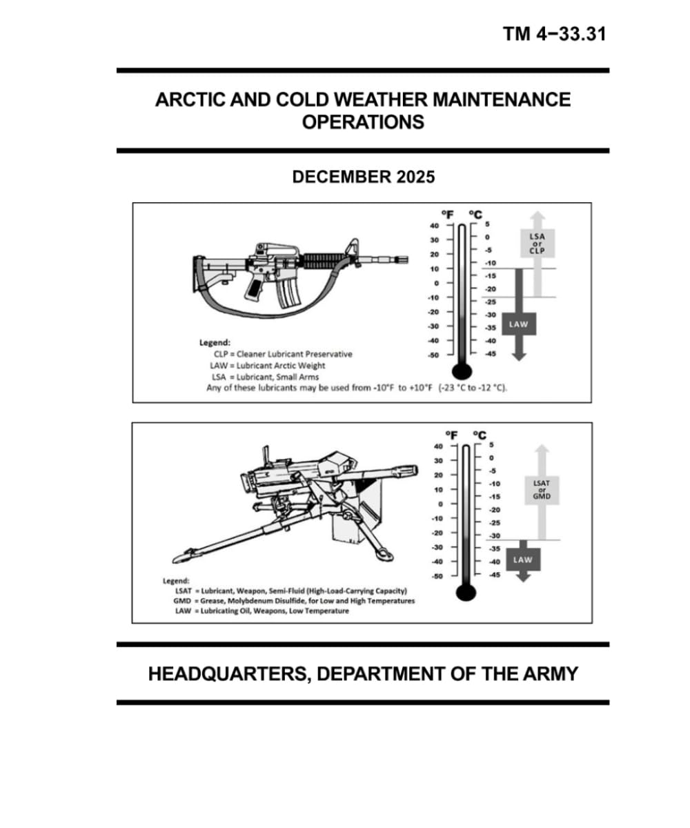 Arctic and Cold Weather Maintenance Operations TM 4-33.31 December 2025 Small Pocket Size Edition (5 x 6"): December 2025 Pocket Edition (US Army Cold Weather Operations & Survival Manuals)