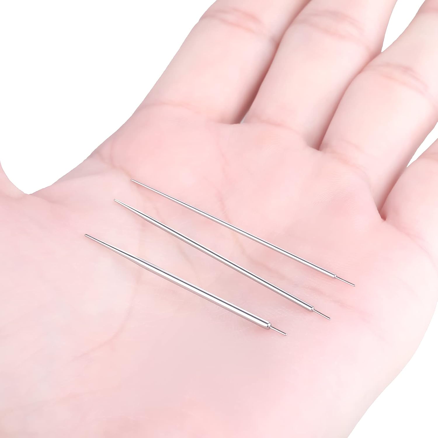 Oveta 3PCS Piercing Taper Insertion Pin Titanium Piercing Taper Pin for Threadless Piercing Jewelry Taper Tool 14G 16G 18G