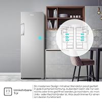 Hisense FF3N229NEIC Gefrierschrank/ 172cm hoch/ 240 Liter/Total NoFrost/Multi AirFlow/FastFreeze/Türanschlag wechselbar/LED Beleuchtung/BxHxT: 59,5×172×60cm/ Silber [Energieklasse C] – Ansicht 9