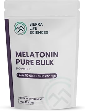 Melatonin | Natural Sleep Aid Bulk Powder | Custom Dose 2mg - 5mg Replace Capsules 100g - 50,000 Doses