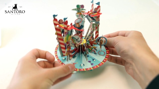 Biglietto D'auguri Pop-up 3D SANTORO Pendolo - Scavatore Per Ragazzi, Costruzioni, Idea Regalo Compleanno