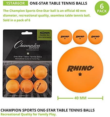 Miniatura 3 de Champion Sports Ping Pong Balls 40mm  Durable ABS Plastic Table Tennis Balls for Practice, Training, Games, Recreational Play  Multiple Pack Sizes