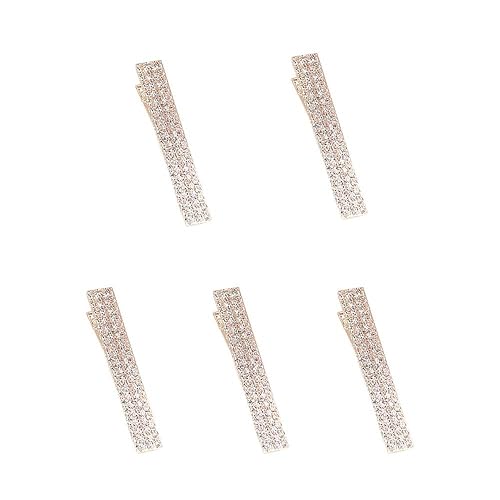 Miniatura 2 de 5 pinzas para el cabello con diamantes de imitación brillantes, pinzas para el cabello, pinzas para el cabello con pico de pato y cocodrilo,