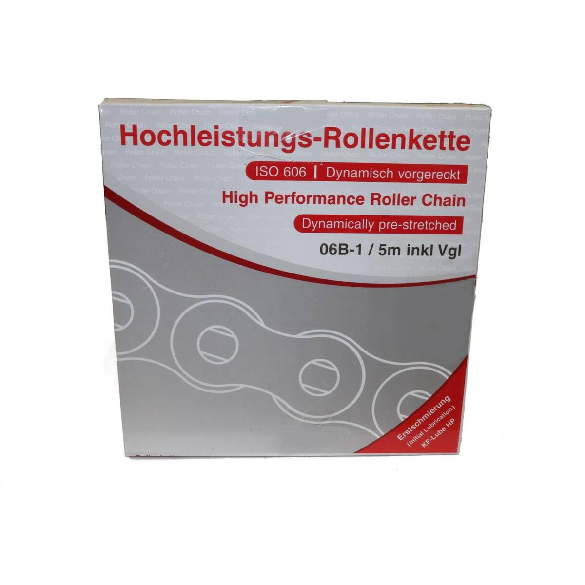 06B-1 5 Meter Feickert Hochleistungsrollenkette Simplex 9,525 mm 3/8" DIN 8187