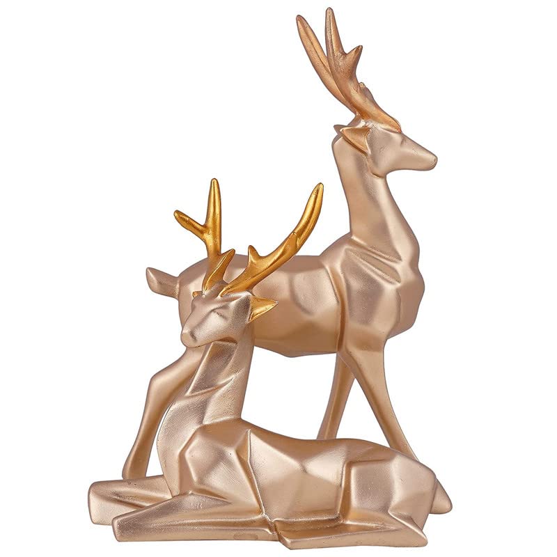 Hiran pair show-piece for home decor moderne doré