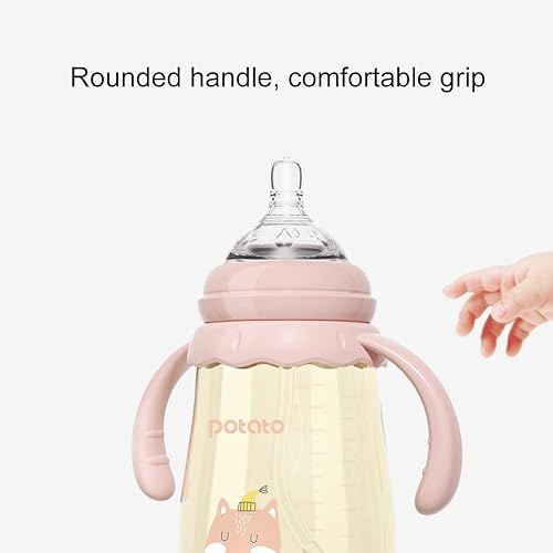 Miniatura 5 de POTATO Biberones PPSU Biberones Biberón de 10 oz Biberones anticólicos con pezones de silicona Biberones de lactancia materna para bebés y niños