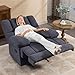 WILLOVE Oversized Rocker Recliner Chair Rocking Recliners Overstuffed Soft Big Man Manual Recliner Extra Large Living Room Chair 350 LBS Capacity, Grey, XL