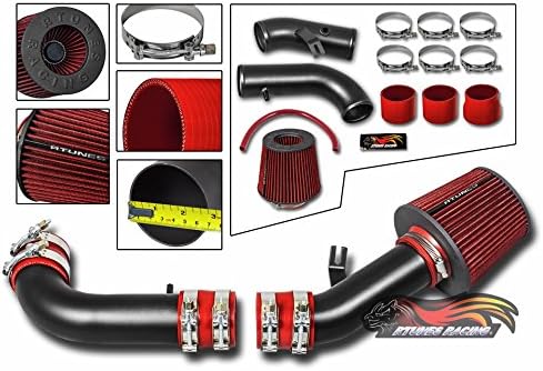 MATT BLACK Short Ram Air Intake Kit + RED Compatible with 99-05 Mazda Miata MX-5 Model with 1.8L L4