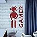 42X69Cm Jeu Vidéo Gaming Gamer Wall Decal Art Vinyle Décor Autocollant Garçons Chambre Mur Porte Décoration Amovible Lettrage Stickers