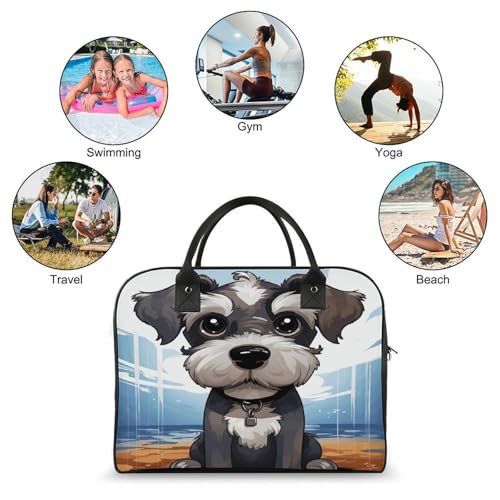 Maletín liviano para laptop con diseño Schnauzer miniatura 4