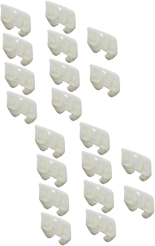 Housoutil 2 juegos de deslizadores de gabinete de plástico para cajones de guías de riel para vanidad fuerte duradero 10 piezas x 2