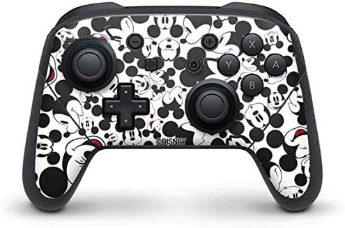 Skinit Decal Gaming Skin Compatible with Nintendo Switch Pro Controller - Officially Licensed Disney Mickey Mouse Vintage Pattern Design