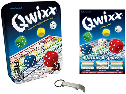 Juego de juegos Qwixx + 3 bloques Qwixx + 1 Yoyo Blumie Cover