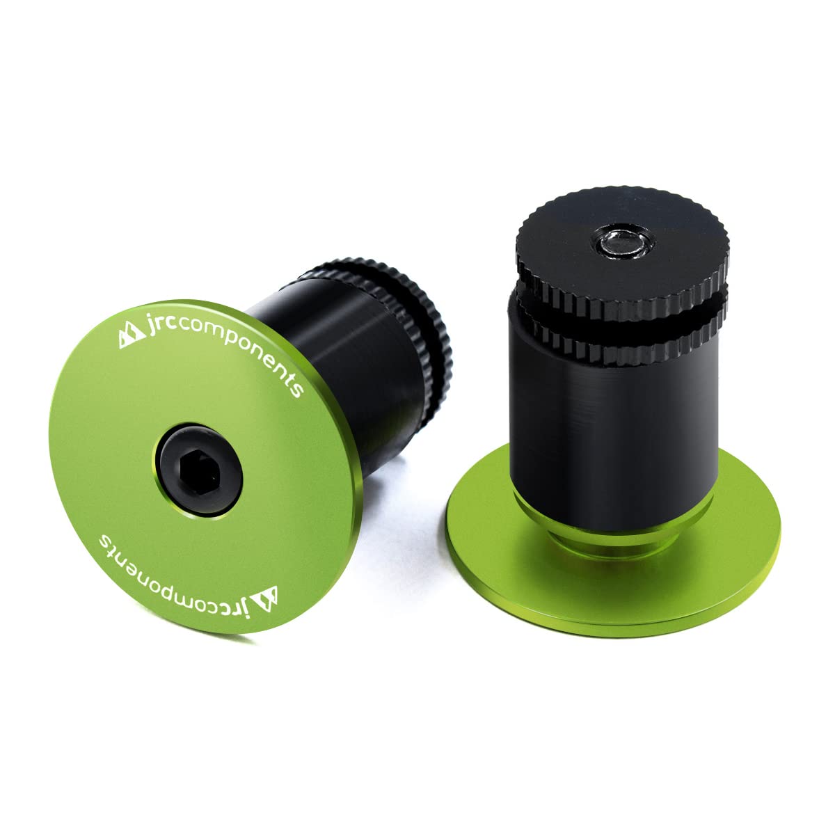 JRC ComponentsAluminum Handlebar Bike Bar End Plugs for Bicycles | Pack of 2 Handlebar Plugs - Bike Bar End Grips | Mountain Bike Bar End Caps for Road Bikes - Premium Bike Handlebar Caps