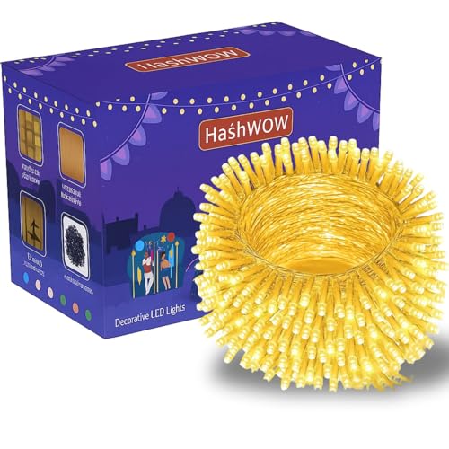 HashWOW® 60 mtr Warm White LED Pixel String Light | 360° Decorative Serial Lights with Copper Wire for Diwali, Christmas, Wedding & Home Decoration | Energy-Efficient Fairy Light (Pack of 1)