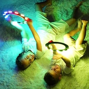 Tosy flying ring 16 million color rgb or 12 leds super bright lost mode auto light up safe soft waterproof lightweight frisbee birthday camping toy easter gift for kidboygirl  urban country home decor