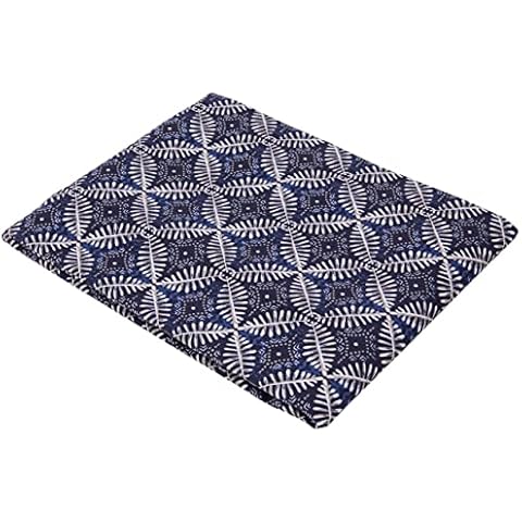 Printed Cotton Percale Pillowcase, 50cm x 75cm, Midnight Blue Cover