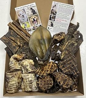 100% Natural Dog Treat Box: The BEEFY BOX (900g of beef dog treats including cows' ear, pizzles and liver) LSP
