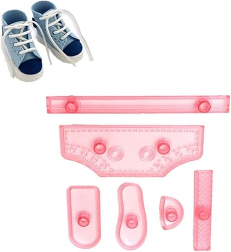 Miniatura 5 de 6 piezas de plástico para decorar la zapatilla de deporte en forma de molde de torta, creativo 3D pastel fondant molde zapato pastel decoración