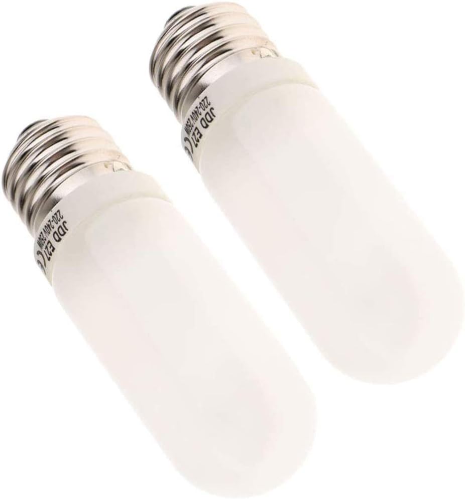 2pcs JDD Type 250W 220-240V E27 (Standard Edison Screw) Frosted Halogen Light Bulb, Replacement Modeling Bulb for Photo Studio Strobe Lighting