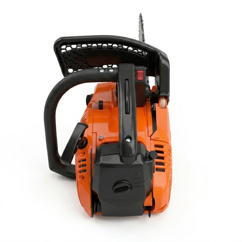 Motosega da Potatura a Scoppio 25.4cc - Lama 25cm (10 Pollici) Professionale, Motore 2 Tempi Leggero (3.6kg), Sistema Avviamento Facilitato e Catena Alta Qualità, Kit Montaggio Incluso