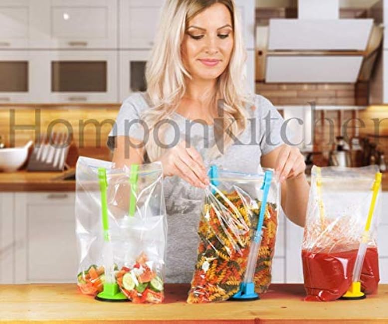 Baggy Rack Holder For Freezer Bag Holder Stand/Ziplock Bag Holder Stand/Meal Planning/Prep Bag Holders For Filling,6 Pack/6pcs