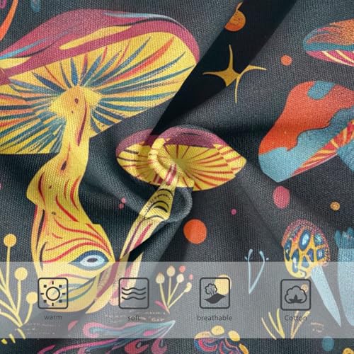 Toddler Panties, Retro Mushroom Cotton Girls Underwear, 2T–8 Years3