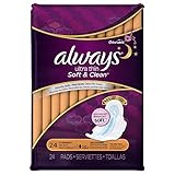 Always Ultra Thin Overnight Deodorizing Pads With Wings 24 Count