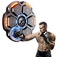 CRECAD Music Boxing Machine für Erwachsene - Bluetooth Elektronische Boxmaschine mit Musik Boxen mit Boxhandschuhen - LED Licht Musikboxing Maschine mit 9 Geschwindigkeitsmodi und Zählmodus