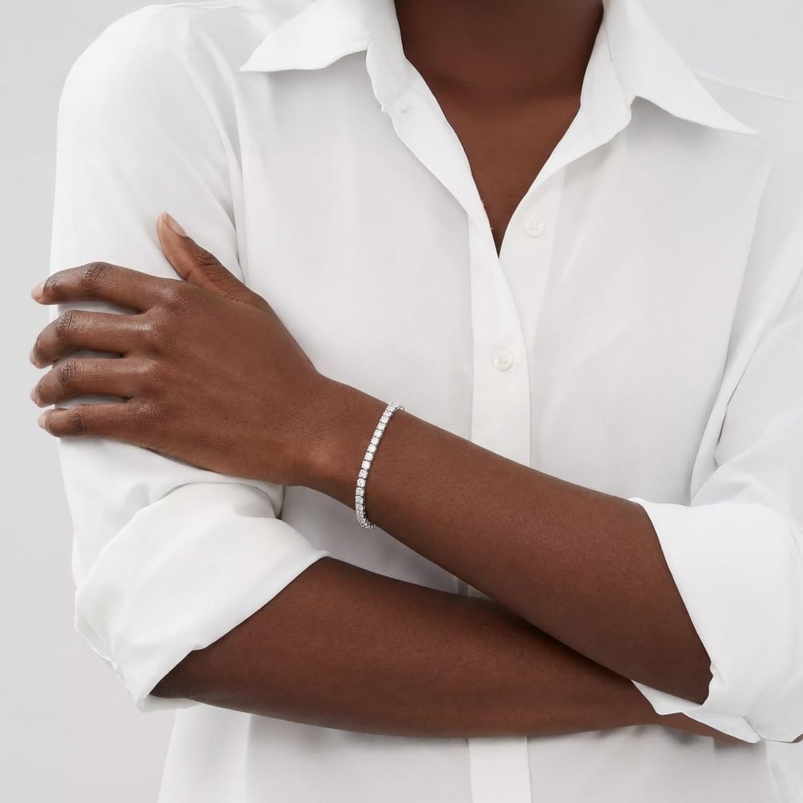 Kezef CZ Tennis Bracelet for Women – 3mm Cubic Zirconia, 14K Gold Plated over Brass, Classic Tennis Bracelet in Multiple Lengths - Image 3