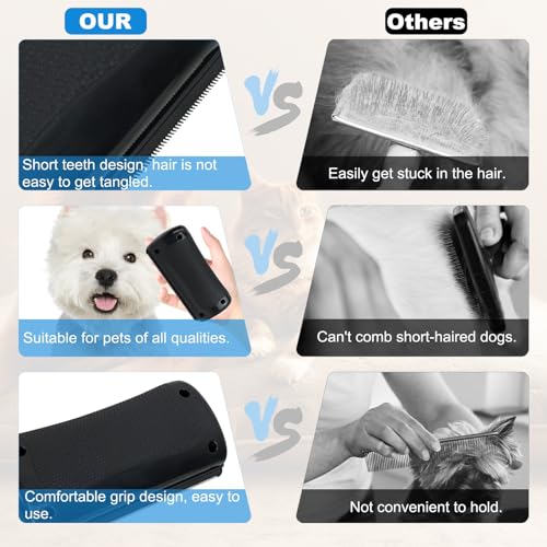 Groomify Pet Care Deshedding Bürste für Katze und Hund, Tails Pflegekämme