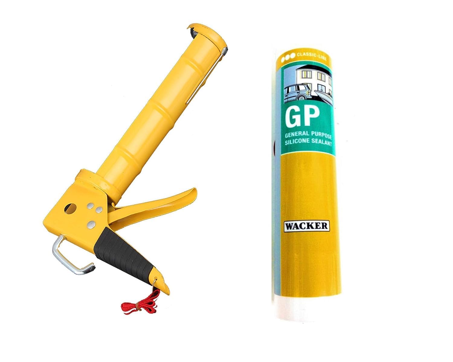 Taj Products Silicone Gun X Wacker GP Premium 100% Silicone Sealant Caulk for Bonding, Gap Filling & Repair (White) (B0CF2TTJP5) Amazon Price History, Amazon Price Tracker