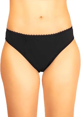 Haute pression Lilas Culotte menstruelle Classique avec Dentelle élastique à, Flux Moyen Taille 16 Ans Intimo, Nero,...
