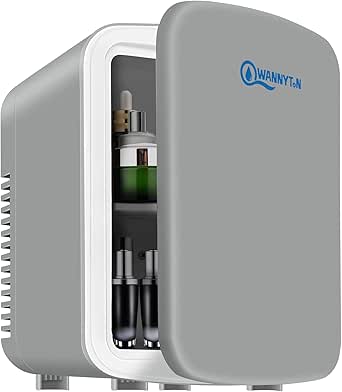 Mini Frigorifero 6L Portatile Per Auto E Casa - 12V/230V Con Specchio E Luce LED - Silenzioso (25dB) Per Cosmetici, Bevande E Snack - Colore Rosa, Adatto A Camera E Ufficio - 6