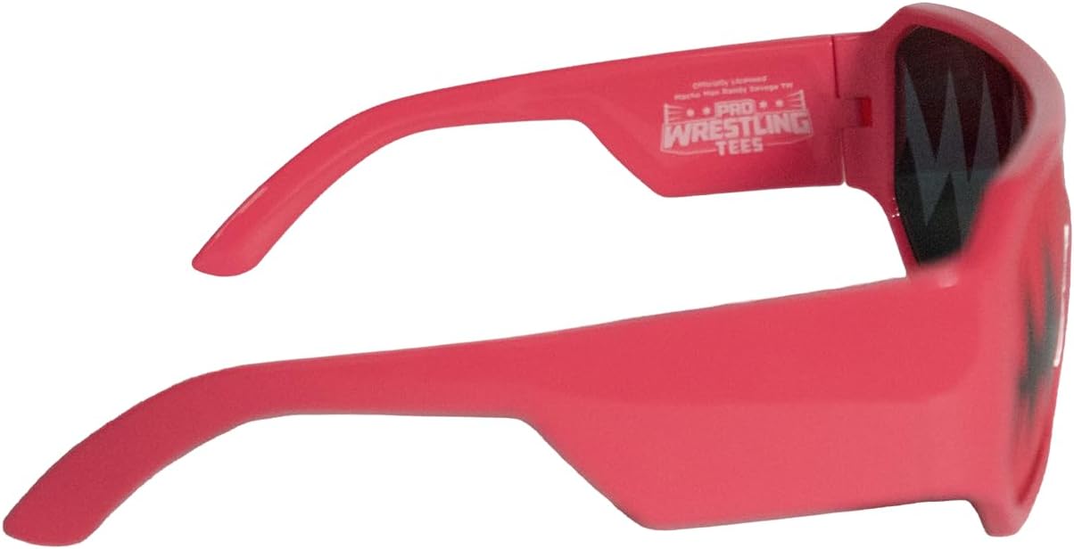 Pro Wrestling Tees Officially Licensed Macho Man Sunglasses - Pink Shark Teeth