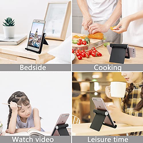 Mayten Iphone Stand Foldable Cell Phone Stand For Desk Portable Iphone Holder Compatible Iphone 12 11 Pro Xs Max,Ipad Mini,Tablets(7-10"),Multi-Angle Universal Mobile Phone Stand (Black) #TOP7